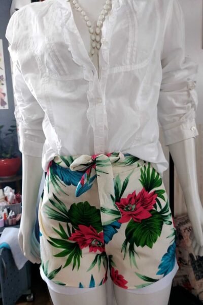 Conjunto branco/flor