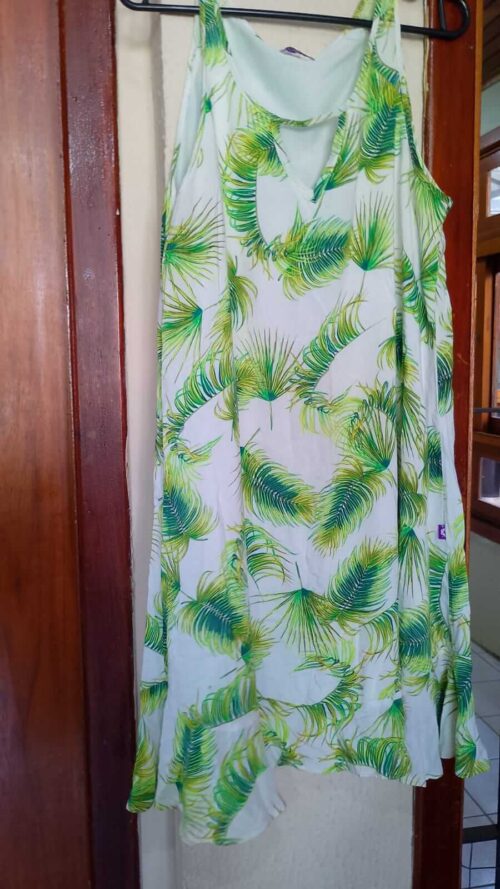 Vestido verde/flor